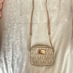 Mini Michael Kors Cream/Tan Crossbody